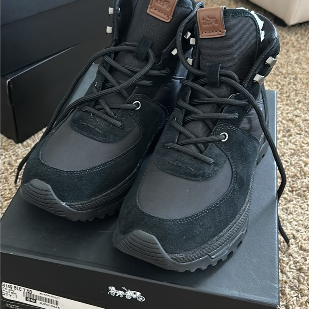 Coach Black Athletic Shoes Modern Design